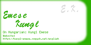 emese kungl business card